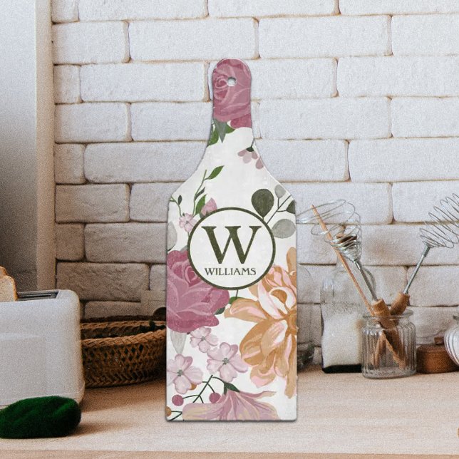 Glass Custom Family Watercolor Flowers   Cutting Board (Creator Uploaded)