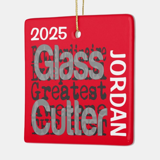 Glass Cutter Extraordinaire CUSTOM Ceramic Ornament (Left)