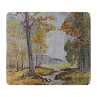 Glass Cutting Board Ann Hayes Painting Forest Stre