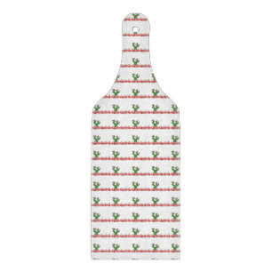 Glass Cutting Board Cactus Orange Flowers 