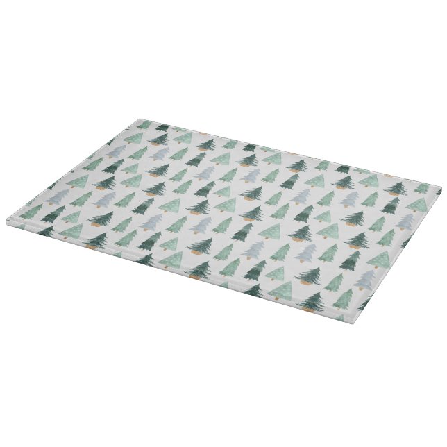 Glass Cutting Board - Christmas Pattern (Corner)