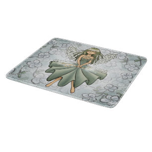 Glass Cutting Board- Fairy Summoning Spring Design Cutting Board