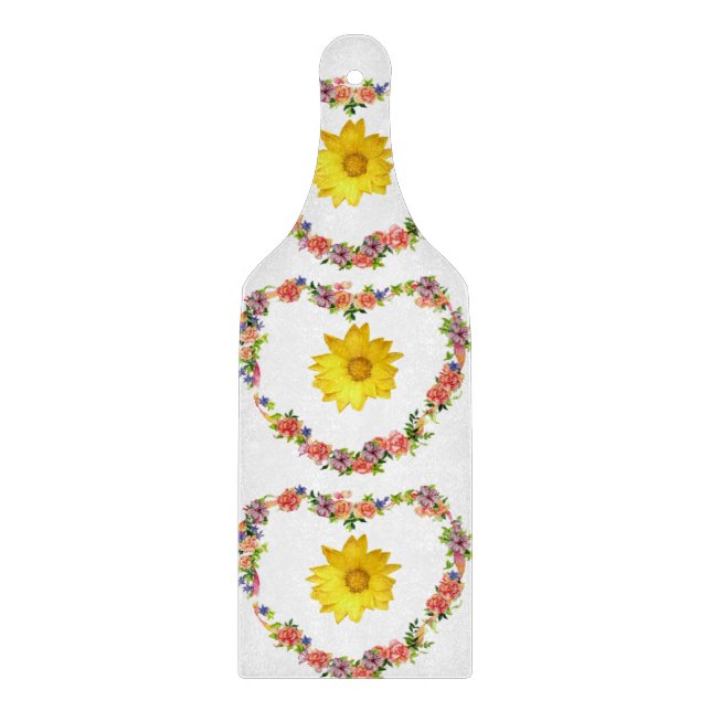 Glass Cutting Board Floral (Front)