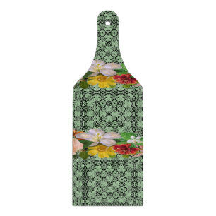 Glass Cutting Board Floral