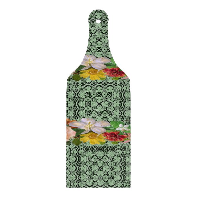 Glass Cutting Board Floral (Front)
