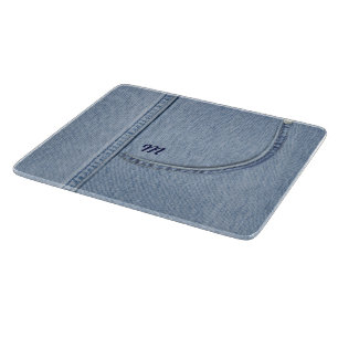 Glass Cutting Board "Jeans"