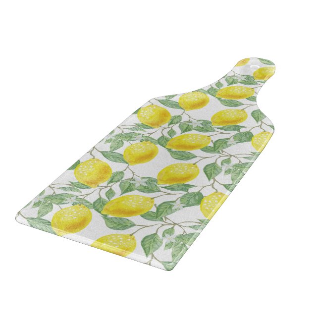 Glass Cutting Board-Lemons Cutting Board (Corner)