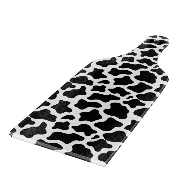 Glass Cutting Board Paddle Cow (Corner)