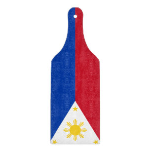 Glass cutting board paddle, flag of Philippines