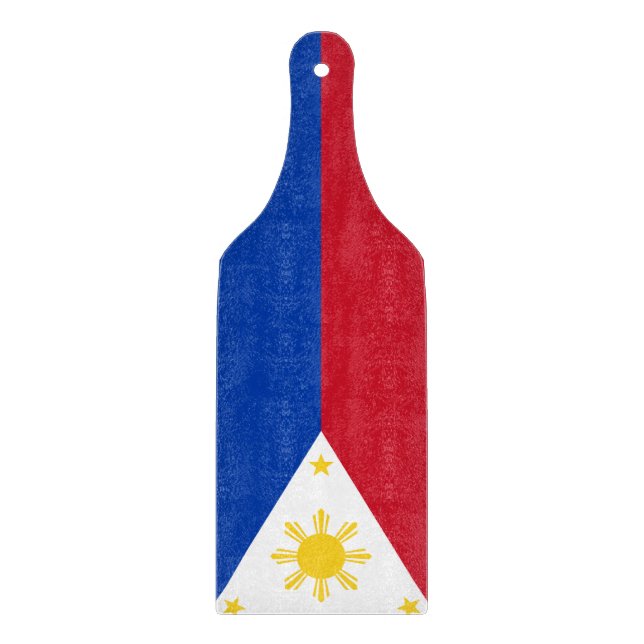 Glass cutting board paddle, flag of Philippines (Front)