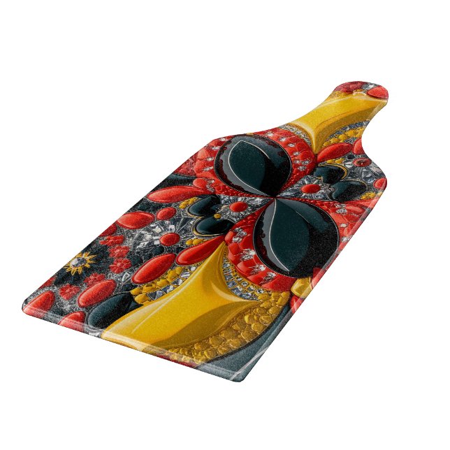 Glass cutting board paddle Germany Colours (Corner)
