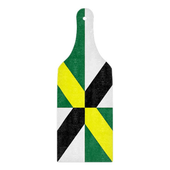 Glass cutting board paddle with flag Monterey (Front)