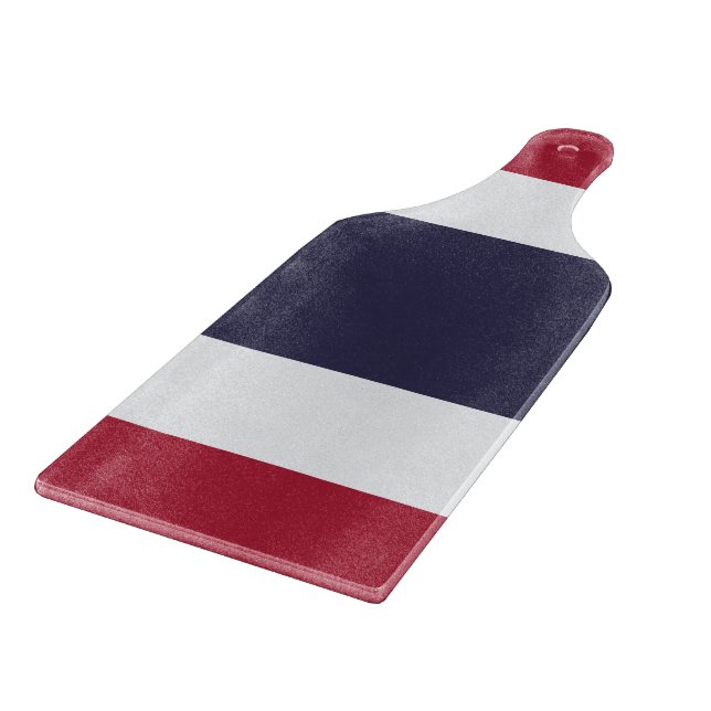 Glass cutting board paddle with flag of Thailand (Corner)