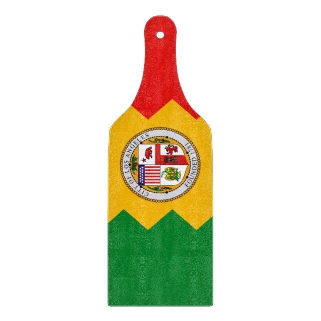 Glass cutting board paddle with Los Angeles (Front)