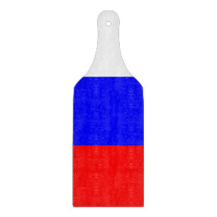 Glass cutting board paddle with Russia flag