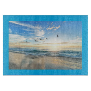 Glass cutting board Seascape