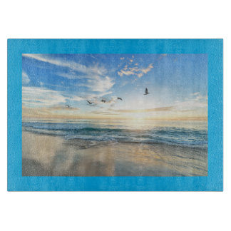 Glass cutting board Seascape