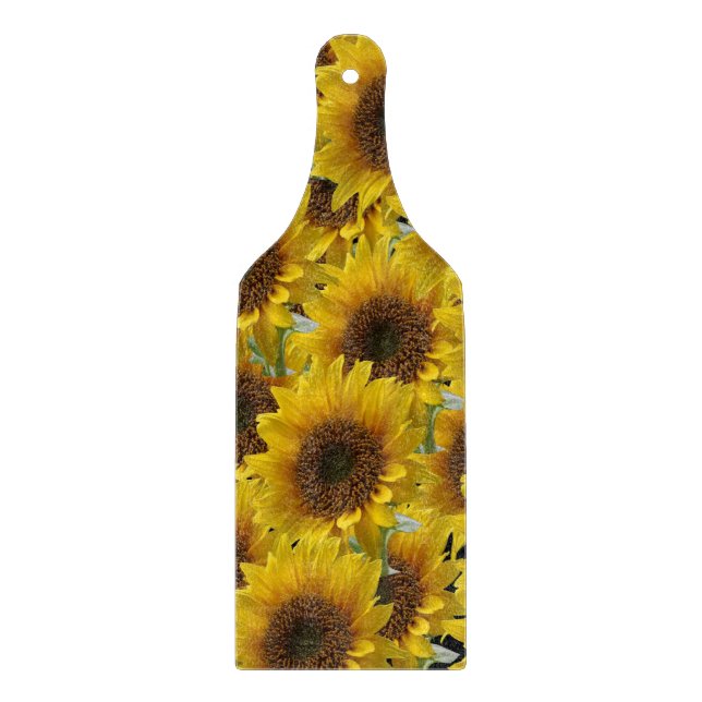Glass Cutting Board Sunflower (Front)