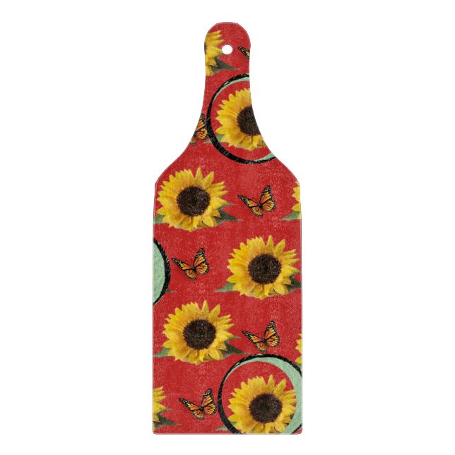 Glass Cutting Board Sunflower (Front)