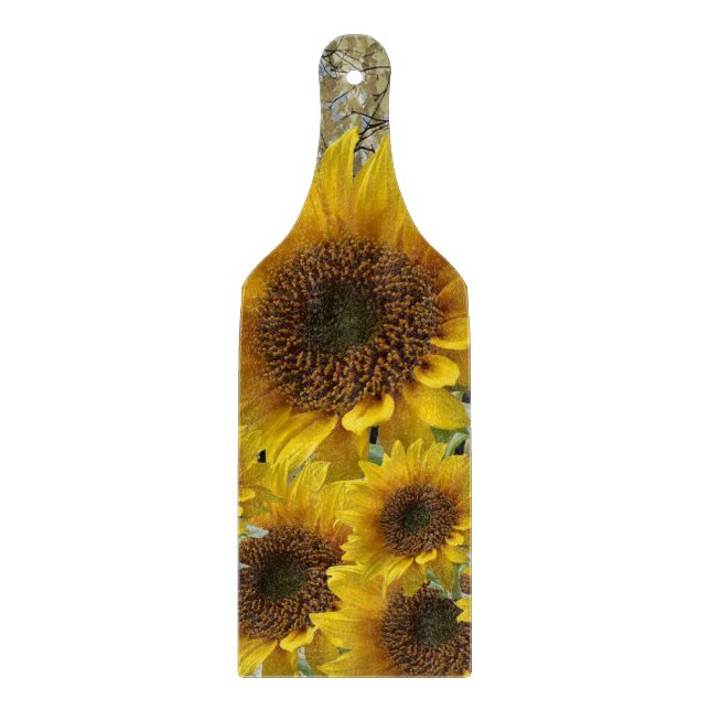 Glass Cutting Board Sunflower (Front)