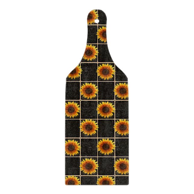 Glass Cutting Board Sunflower (Front)