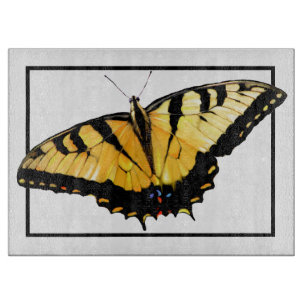 Glass Cutting Board Tiger Swallowtail