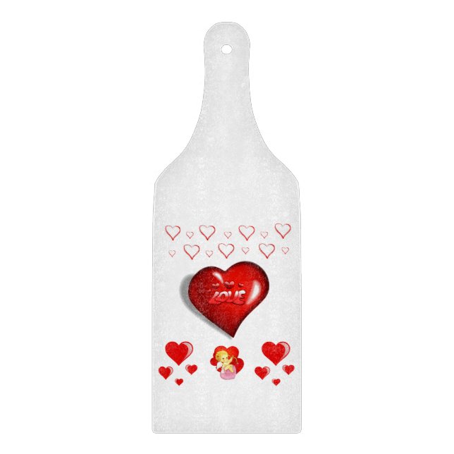 Glass Cutting Board Valentine's Day (Front)