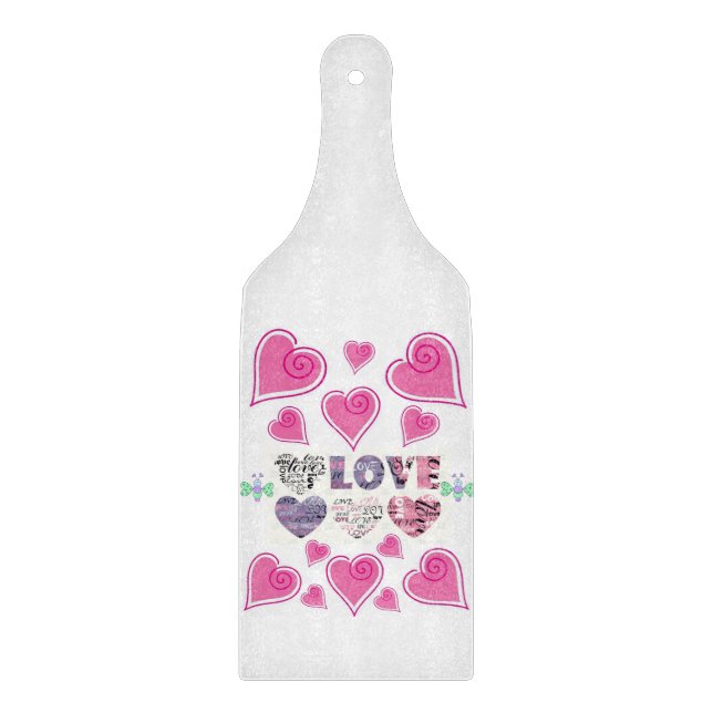 Glass Cutting Board Valentine's Day (Front)