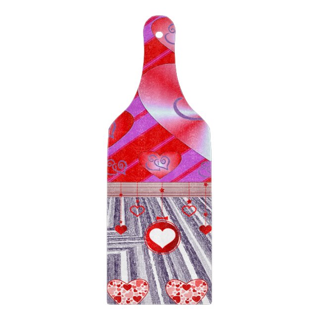 Glass Cutting Board Valentine's Day (Front)