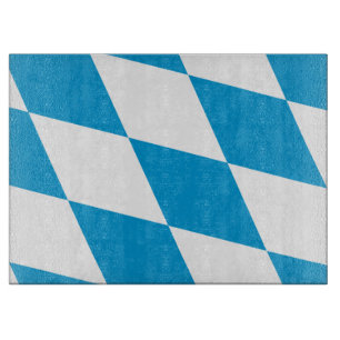 Glass cutting board with Flag of Bavaria