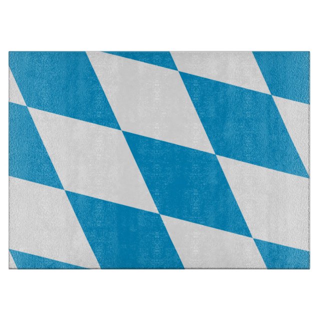 Glass cutting board with Flag of Bavaria (Front)