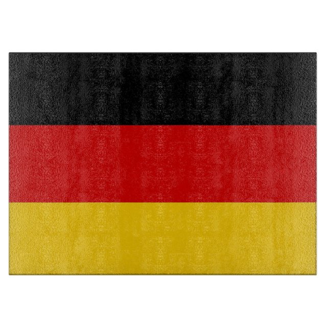 Glass cutting board with Flag of Germany (Front)