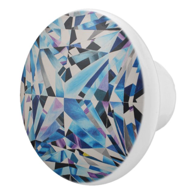 Glass Diamond Ceramic Knob (Right)
