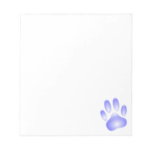 Glass Dog Paw Print Custom Notepad