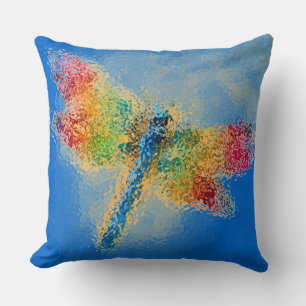 Glass Dragonfly (blue) Cushion