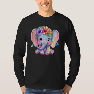 Glass Elephant Ladie Save Elephant Kindness Women T-Shirt