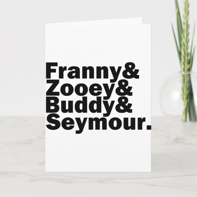 Glass Family Card (Front)