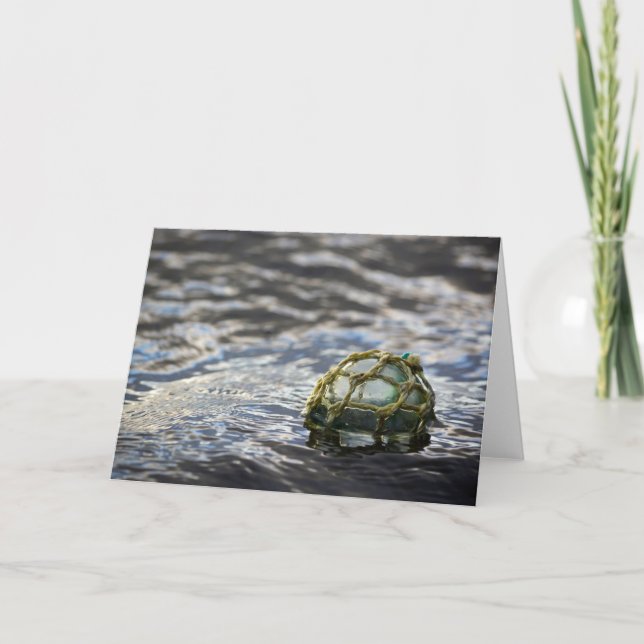 Glass Fishing Float Portrait Card (Front)