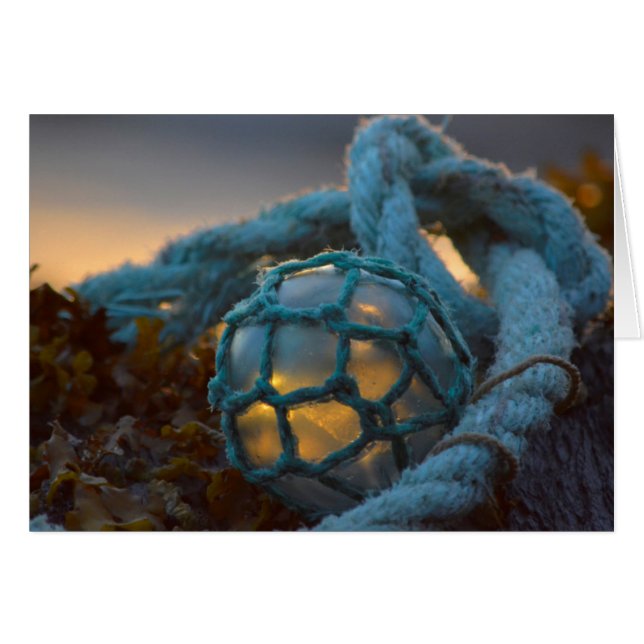 Glass fishing float, Sunset, Alaska (Front Horizontal)