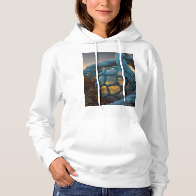 Glass fishing float, Sunset, Alaska Hoodie (Front)