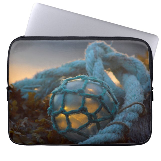 Glass fishing float, Sunset, Alaska Laptop Sleeve (Front)