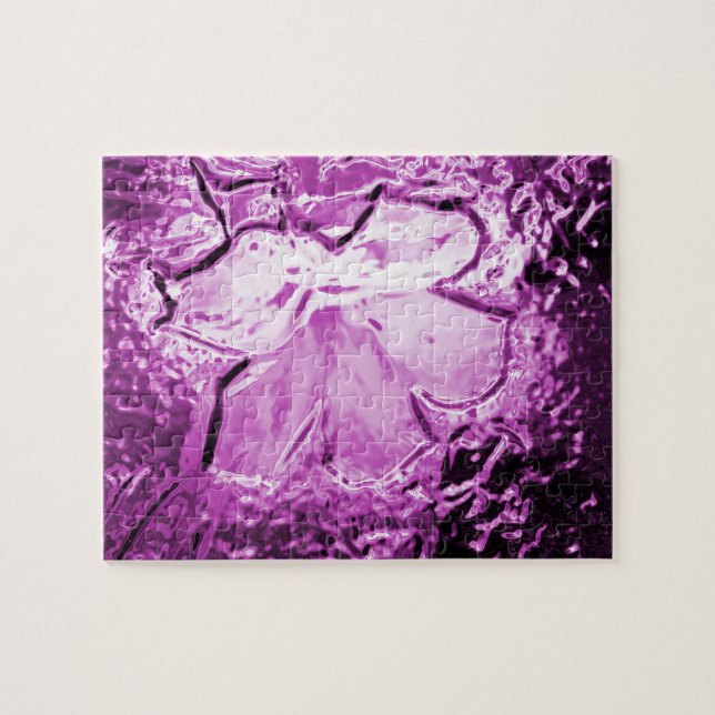 Glass Flower Purple Jigsaw Puzzle (Horizontal)