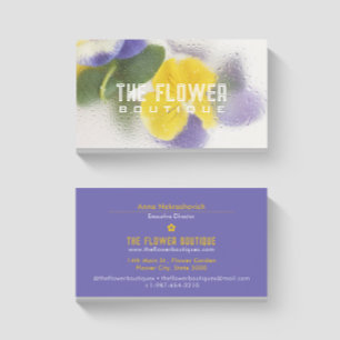 Glass Flowers Florist Purple Business Card