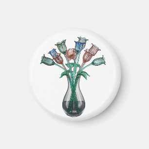 Glass Flowers  Magnet