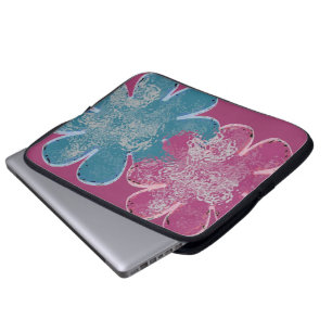 Glass Flowers (pink/teal) Laptop Sleeve