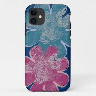 Glass Flowers (pink/teal/navy) iPhone 11 Case