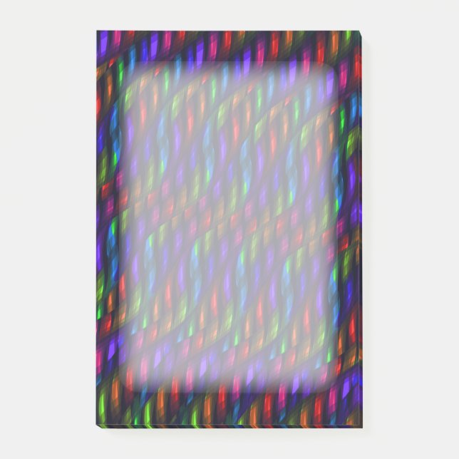 Glass Gem Blue Red Mosaic Abstract Artwork Post-it Notes (Front)