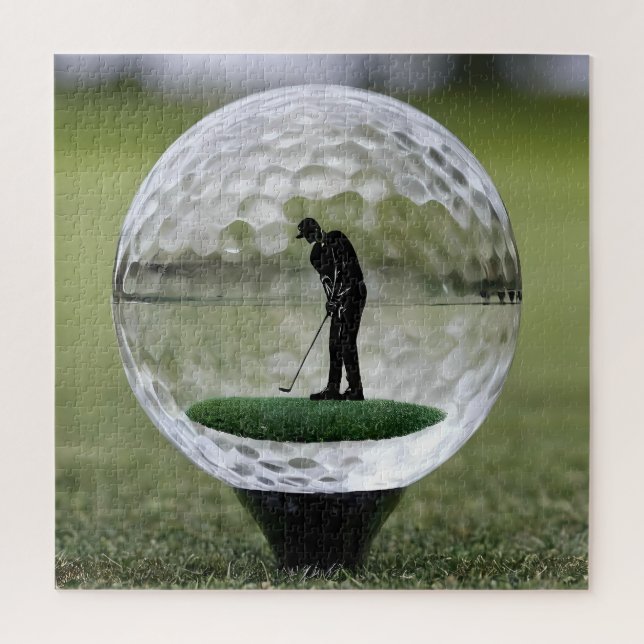 Glass Golf Ball With Golf Player Inside, Jigsaw Puzzle (Vertical)