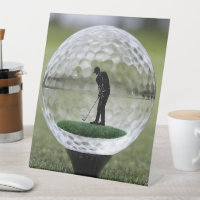 Glass Golf Ball With Golf Player Inside,