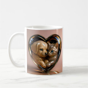 Glass Heart Love Coffee Mug